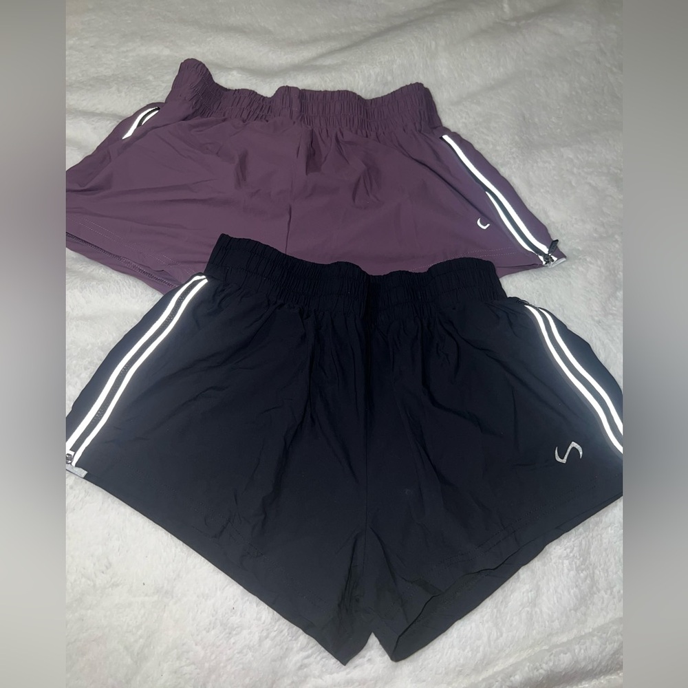 TLF apparel black and purple shorts